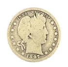 1897-S Barber Quarter, Good, 25c