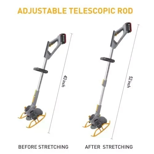 PATIOX CORDLESS ELECTRIC WEED TRIMMER / RECHARGEABLE / 4.0 Ah .... - Image 2 of 4