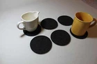 Felt Coaster Simple Shape Circle  Set of 6 Round Coasters Grey and Mix Colour