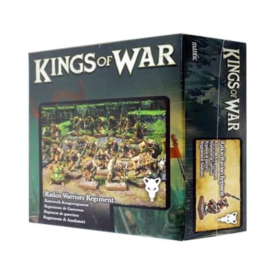 Ratkin Warrior Regiment - Kings of War Mantic 28mm Skaven Clanrat