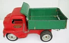 VTG 1953 Tonka Toys Red & Green Dump Truck Original Paint 13” Long -Mound, Minn.