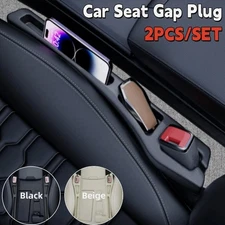 2x Car Side Seat Gap Filler Organizer Set with Phone Holder for Prevent Falling