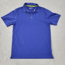 Nike Dri-Fit Polo Mens Small Performance Blue Shirt