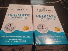 2 Pack / Nordic Naturals Ultimate Omega 1280mg Omega-3 Sealed Bottle 60 So 04/27