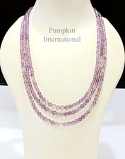 Natural Amethyst Gemstone Necklace, Handmade Beaded Necklace, Gift For Her