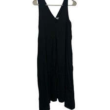James Perse Dress Womens 0 Black Maxi Dress Sleeveless V-Neck Standard