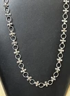 Vintage Sterling Silver 925 Necklace With Non Sterling Ring Clasp 24 Inches