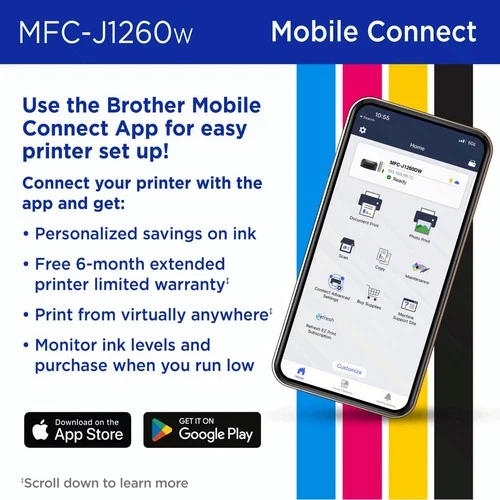 Brother Work Smart MFC-J1260W Wireless Color Inkjet All-in-One Printer image 5