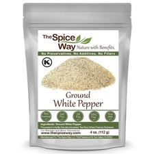 Ground White Pepper - 4 oz pure pepper powder