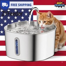 Cat Dog Water Fountain 2.2L Stainless Steel Pet Automatic Water Dispenser
