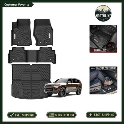 Edge-to-Edge Custom TPE Cargo Mats for Jeep Grand Cherokee 2022-2026, Heavy Duty