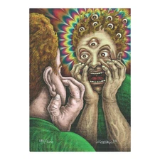 Emek "Not Again" Blotter Print