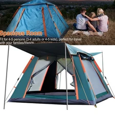 4-5 People Automatic Instant Pop Up Tent for Camping Tent Waterproof UV Protect