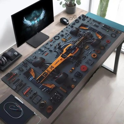 Racing Parts F1 Mauspad XXL Schreibtischunterlage groß Gaming Tastatur Matte Büro Geschenk
