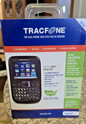 Motorola MOTOGO EX431G - Black ( TracFone ) Cellular Phone - NEW