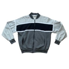 Christian Dior Monsieur Zip Colorblock Sweatshirt Jacket Knit Grey Mens XL