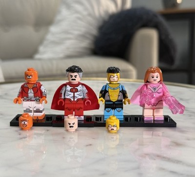 Lego Invincible Mark Omni Man Atom Eve Allen Custom Printed Minifigure Lot