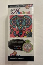 Dimensions Get Hooked Colorful Elephant Latch Hook Kit 16X16 - NEW