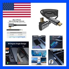 Right Angle USB C Thunderbolt 4 Cable 6.6FT  Quick Charging  High Speed Data