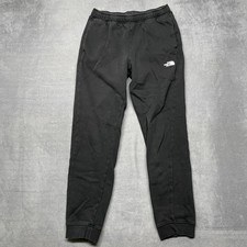 The North Face Circular Design Sweatpants Kids XL Black Fleece Lined Tapered Leg