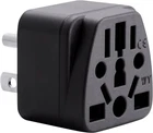 US Travel Plug Adapter, EU,AU,UK,NZ,CN to USA (Type B), Grounded 3 Prong USA Wal