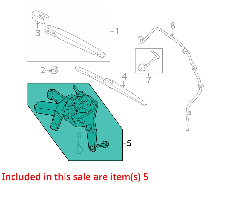2013 Kia Sorento Rear Wiper Motor OEM 125K Miles - LKQ419366916 - Image 4 of 4