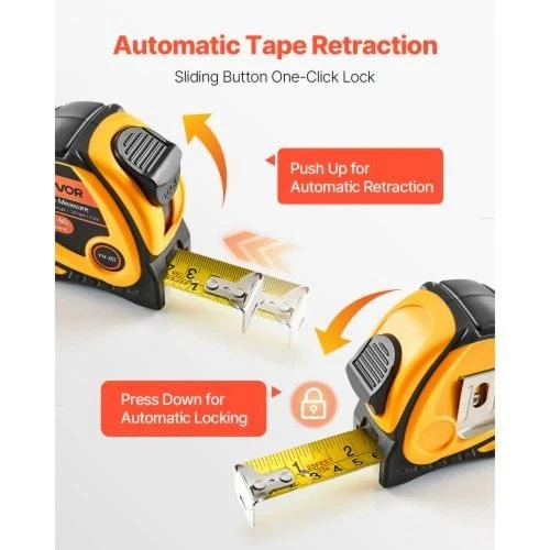 2 Packs Tape Measure 25 ft Length Measuring Tape with Retractable Imperial - Image 4 of 4