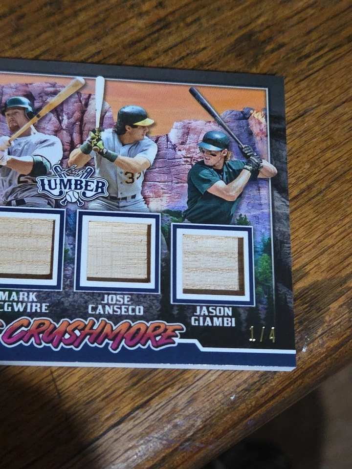 Hoja madera 2024 Mt Crushmore McGwire Jackson Canseco Giambi/4 Foto 3 de 4