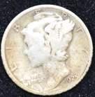1925-D VERY GOOD Mercury Dime, 90% SILVER! Golden Toning!