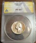1959 ANACS PR65 Washington Quarter 90% Silver