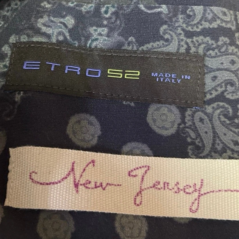 Etro Black Houndstooth Plaid Wool 2-Button Long Sleeve Blazer Coat Jacket 42 US - Image 4 of 4