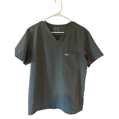 Figs Technical Collection Men's Leon scrub top moss size small FLAW