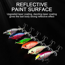 3pcs 6.5g-12.3g Whopper Rotating Tail Plopper Topwater Wobbler Fishing Lure