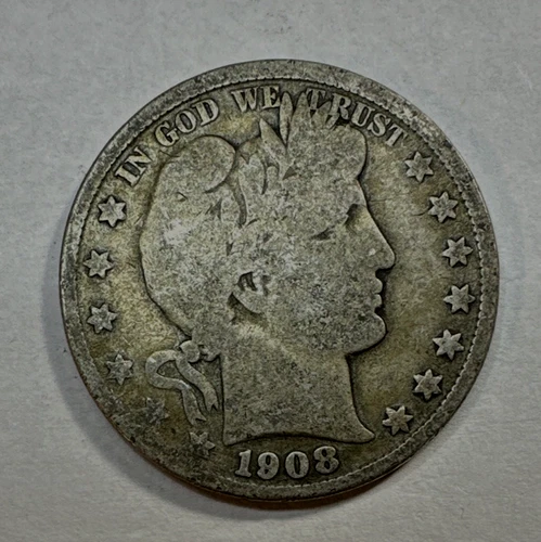 1908-D Barber Half Dollar 1222