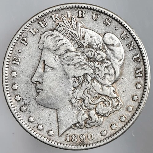 1890-S  $1 MORGAN SILVER DOLLAR PHILADELPHIA VF DETAILS "CLEANED" 251110-022)