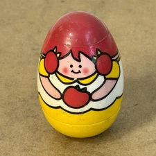 Vintage 1973 Weebles Romper Room Redhead Girl w/ Apple – Hasbro School Figure