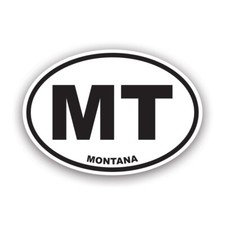 Montana Euro Oval Sticker Decal - Weatherproof - Mt