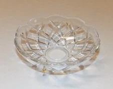 NEW 4" PRESSED GLASS BOBECHE WITH 4 BRASS PINS CHANDELIER PART 21900JB