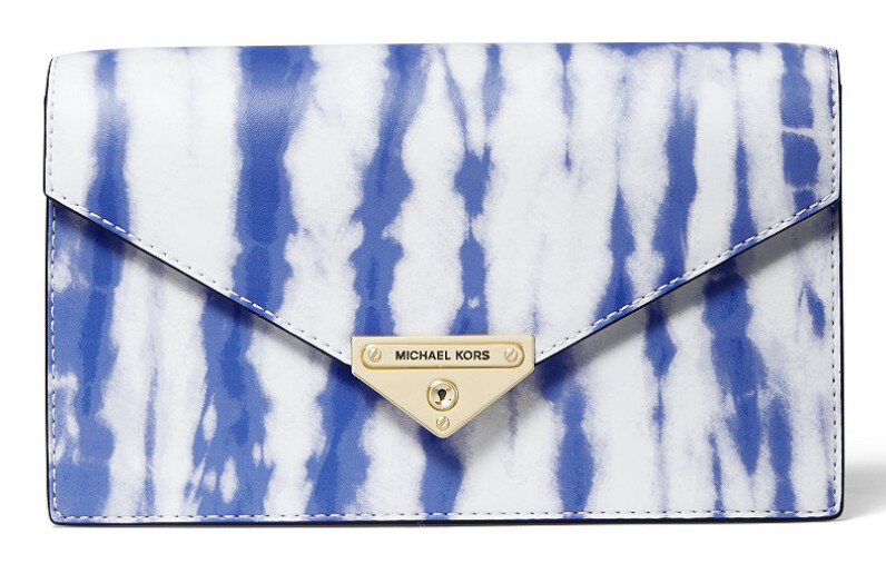 Michael Michael Kors Grace Envelope Clutch in Oxford/Gold