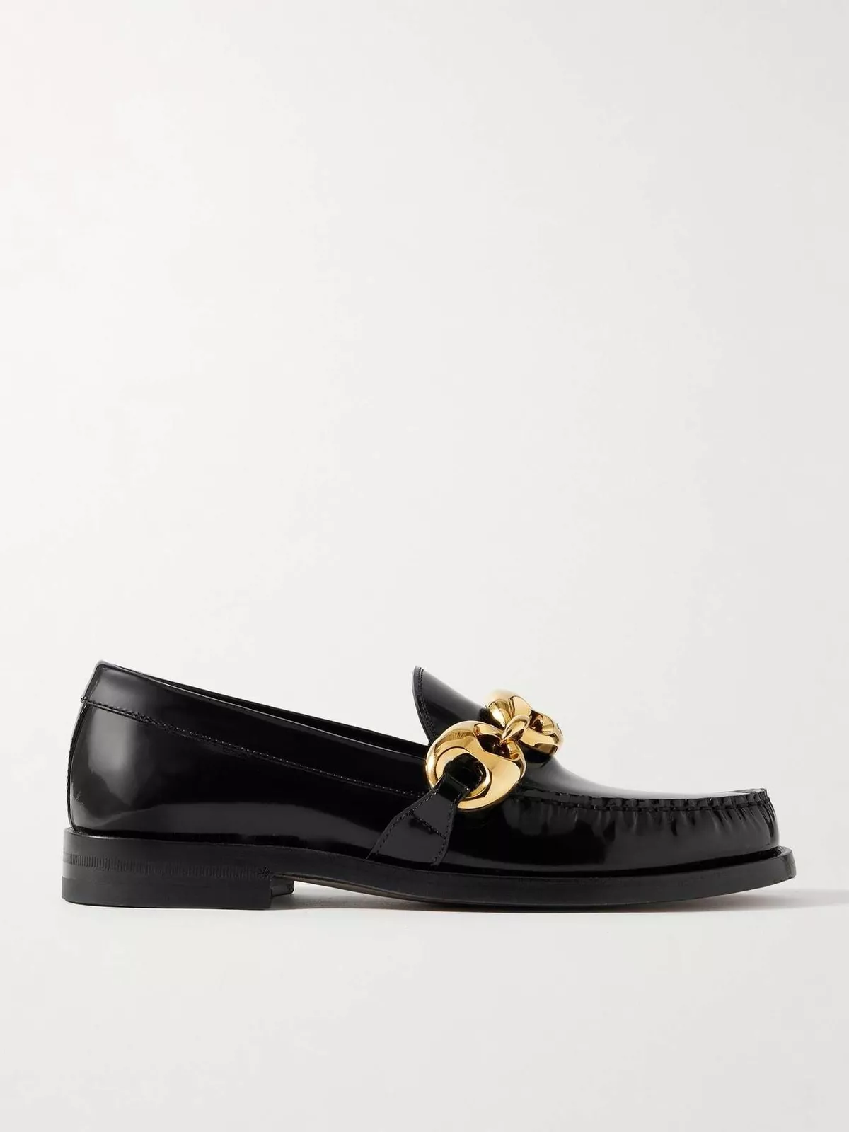 Mocassins Gucci Marina chaîne en cuir brillant embelli (disponibilité tailles complètes)