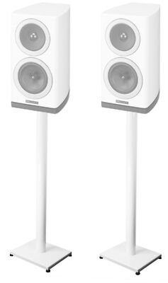 2 White 37  Steel Stands For Wharfedale Diamond 220 Bookshelf Speakers