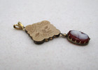 Victorian Antique Gold Filled Etched Cameo Dangle Pendant [P39] — photo 6