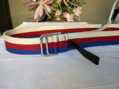 CLUB MONACO Unisex Casual Accessory Stripe Belt Sz L - Made  display picture 1