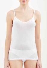 RAGNO 02819E Top Spalla Stretta Donna 100% Filo Scozia BIANCO-NERO