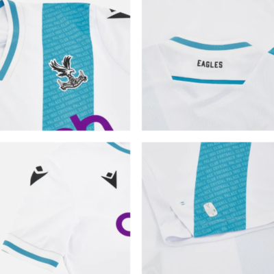 Macron Crystal Palace 2023 - 24 Authentic Away Jersey - White