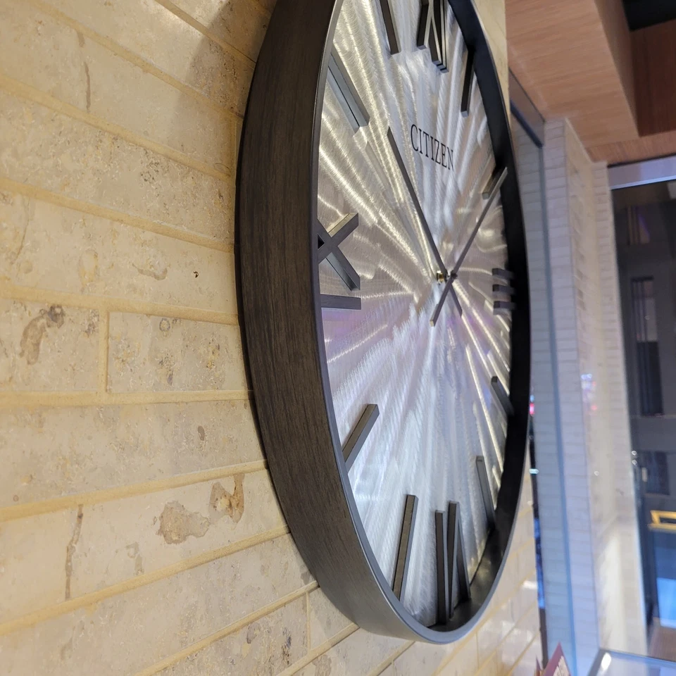 Galería de relojes Citizen 24 pulgadas Reloj de Pared Metal Industrial Profundo X 2" Foto 2 de 3