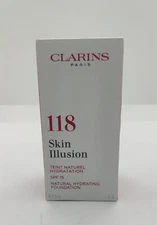 Clarins Paris Skin Illusion Hydrating Foundation Spf15 118 Sienna 1oz