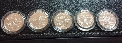 2000 Platinum Edition Statehood Quarters *one 5-coin Set* UNC. INV #636
