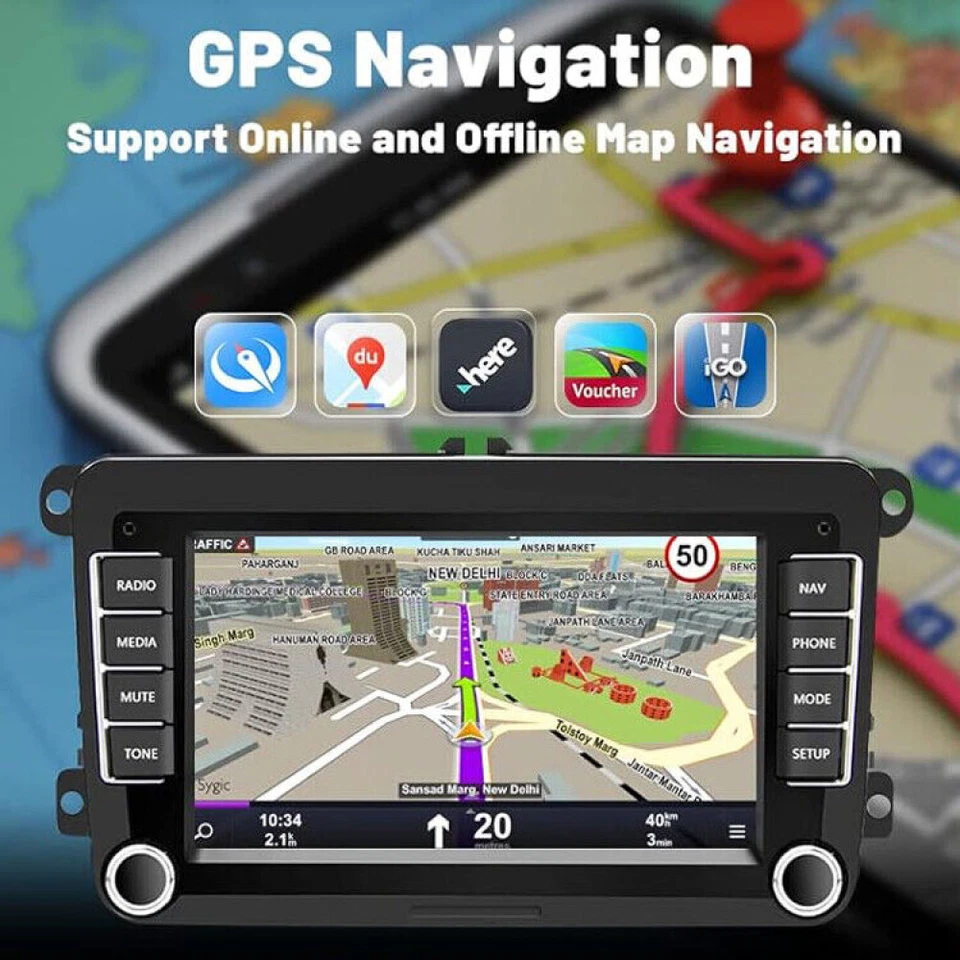 Carplay Autoradio Android 15 +Kamera FÜR VW Polo 6R 6C V 2009-2017 GPS Navi WiFi - Bild 4 von 4