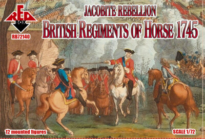 Jacobite Rebellion. British Regiments of Horse 1745 (12 fig.) 1/72 RedBox 72140